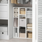 Reed 3-Tier Closet Organizers and Storage, Closet Organizer, Open Shelf Closet Storage, for Wardrobe, Bedroom, Living Room, 10-Inch Width, White