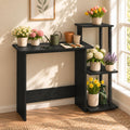 VIOLA 2-Tier Indoor Plant Stand, Narrow Plant Shelf, Side Table, 31" Tall, with 1.2-Inch Extra Thick Frame, for Living Room, Entryway, Hallway, White