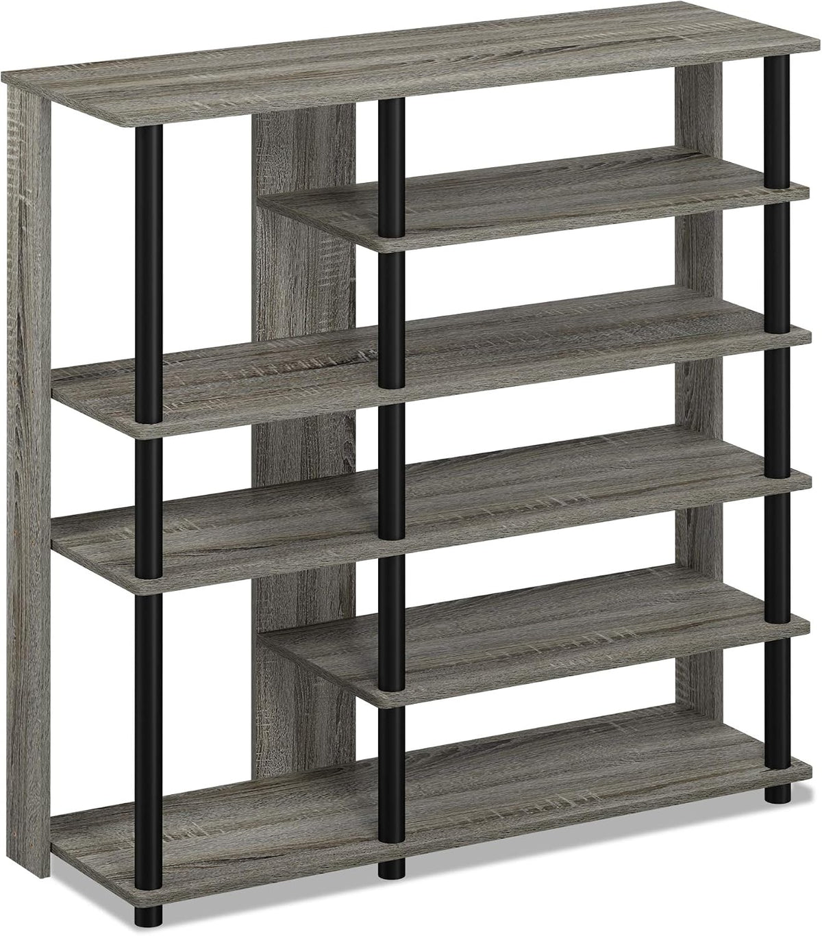 Turn-N-Tube Multi Storage Shoe Rack, 35.2"W 6-Tier, Espresso/Black,17082EX/BK