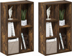 LUDER Set of 2 Book Shelf, 5-Cube, Amber Pine