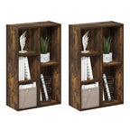LUDER Set of 2 Book Shelf, 5-Tier, White/Pink