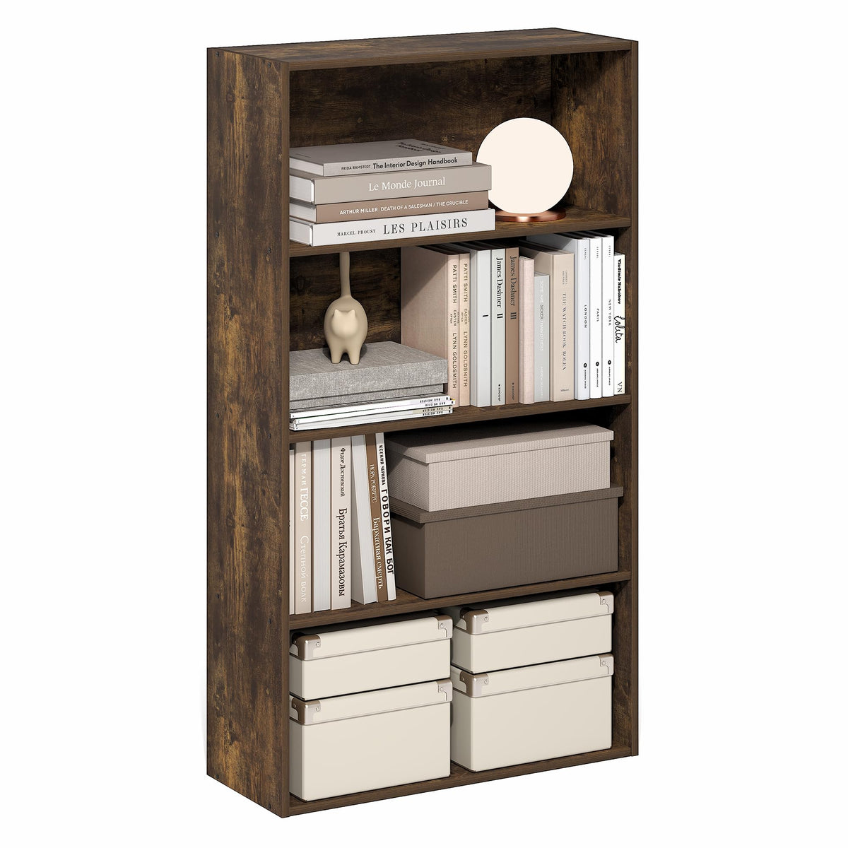 PASIR 3-Tier Book Shelf, White/Pastel Pink