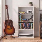 Basic DVD Shelf, 4-Tier CD Rack, Media Shelf, White
