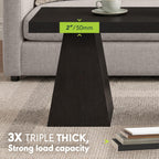 ARA Coffee Table, 47-Inch Accent Center Table, Dark Oak