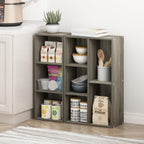 Pasir 3-Tier No Tool Assembly Open Shelf Bookcase, French Oak