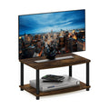 Turn-N-Tube TV Riser Stand, 2-Tier Small Elevated No Tools TV Stand, Console for TV up to 32 inch, 15.8 x 23.8 x 11, for Living Room, Bedroom, White