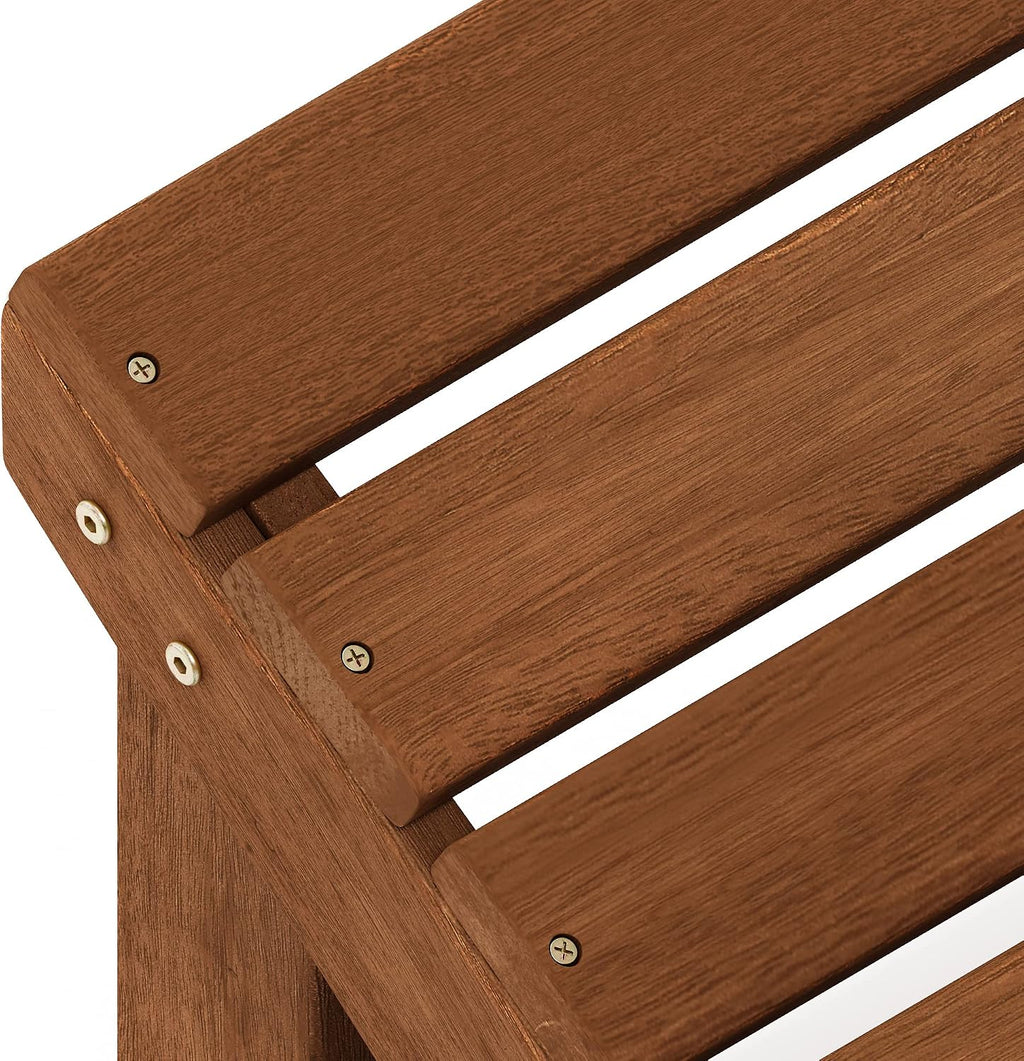 Small Adirondack Outdoor Footstool, Foot Stool, Natural
