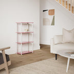 Turn-N-Tube Toolless 4-Tier Storage Shelves, Pink