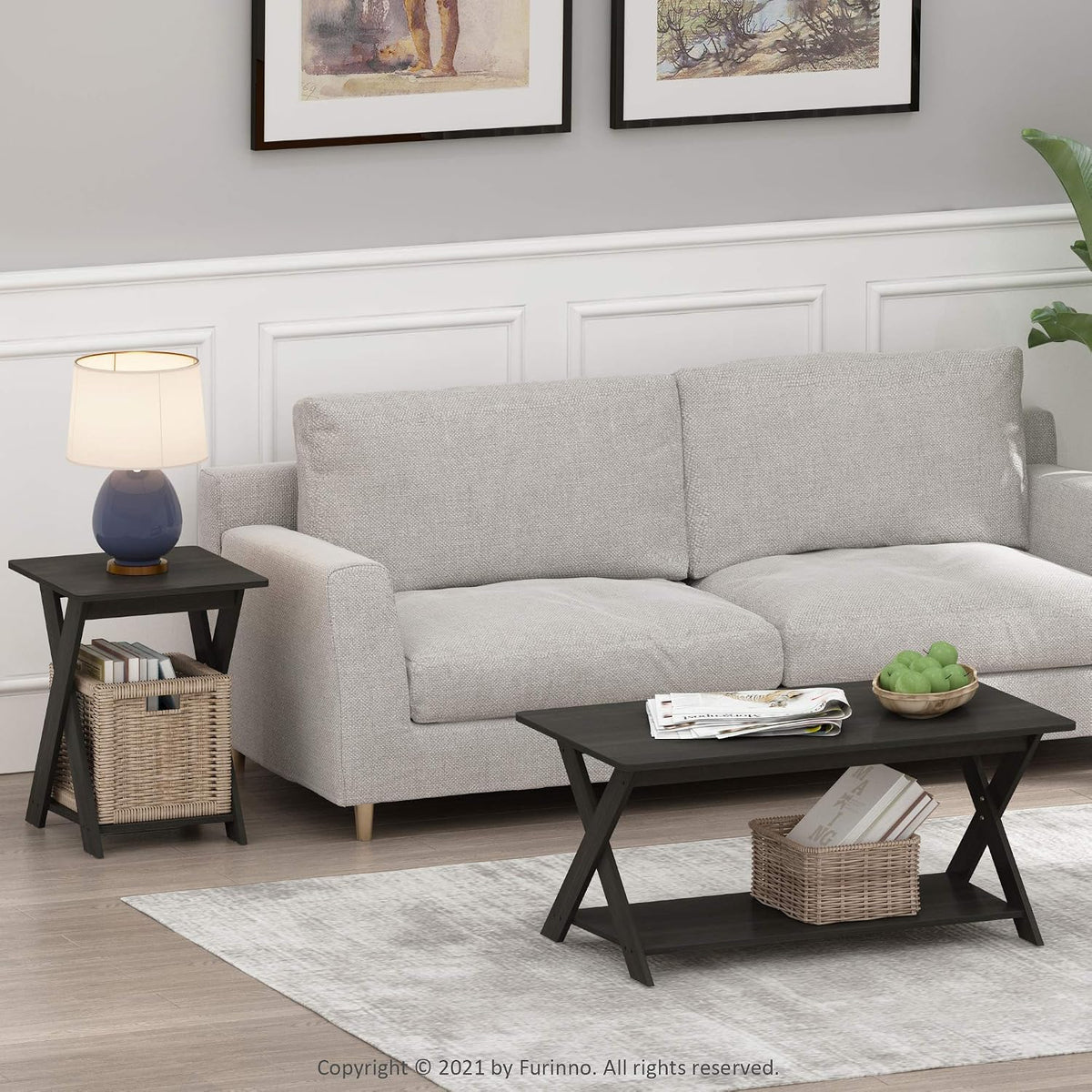 Modern Simplistic Coffee Table, Espresso