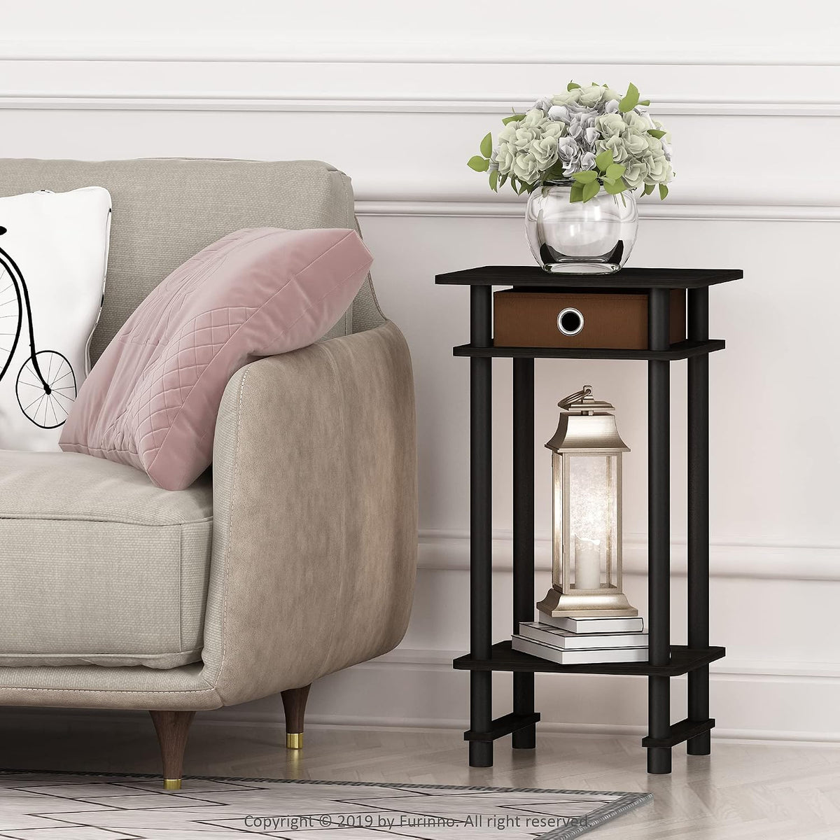 17017 Turn-N-Tube End Table, 1-Pack, Espresso