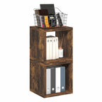 Cubicle Book Shelf, 5-Cube Bookshelf, Extra Thick Frame Horizontally & Vertically Reversible Bookcase with Open Back, 14.6 x 15.9 x 72, for Living Room, Bedroom, Home Office, Plain White