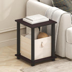 Simplistic Side Table Set of 2, End Table, Night Stand, Nightstand, Bedside Table, for Living Room, Bedroom, Dark Mocha