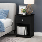 TIDUR Night Stand, Nightstand with Drawer, Dark Americano