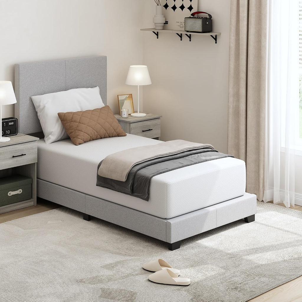 Tidur Cooling Gel Memory Foam Mattress, 12 Inch, Twin, White