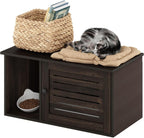 Peli Farmhouse Hidden Cat Litter Box with Divider, Ebony