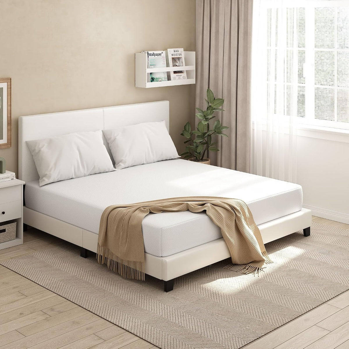 Tidur Cooling Gel Memory Foam Mattress, 10 Inch, King White