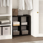 Cubic Extra Thick 4-Cube Closet Organizers and Storage, Dark Oak