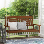 Hardwood 2-Seater Porch Swing with Chains, Natural