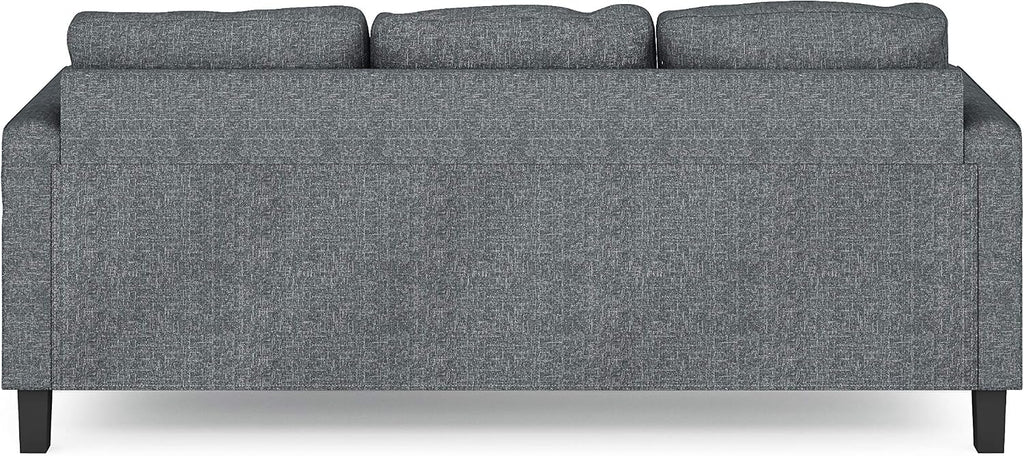 Bayonne 3-Seater Loveseat Sofa, 76" Wide, Gunmetal