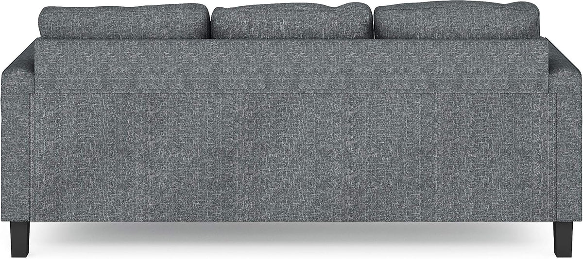 Bayonne 3-Seater Loveseat Sofa, 76" Wide, Gunmetal