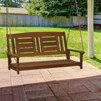 Hardwood 2-Seater Porch Swing with Chains, Natural