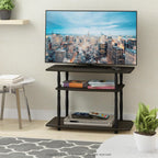 Wire Book Shelf, 5-Tier Industrial Style Metal Frame Bookcase, Display Shelf, 24 Wide, Walnut Cove