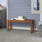 TIOMAN Outdoor Bench, Promo Backless Garden Bench, for Patio, Garden, Porch, 12 x 39 x 19, Natural