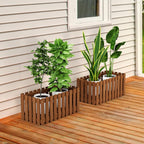 Outdoor Rectangular Planter Box, Natural