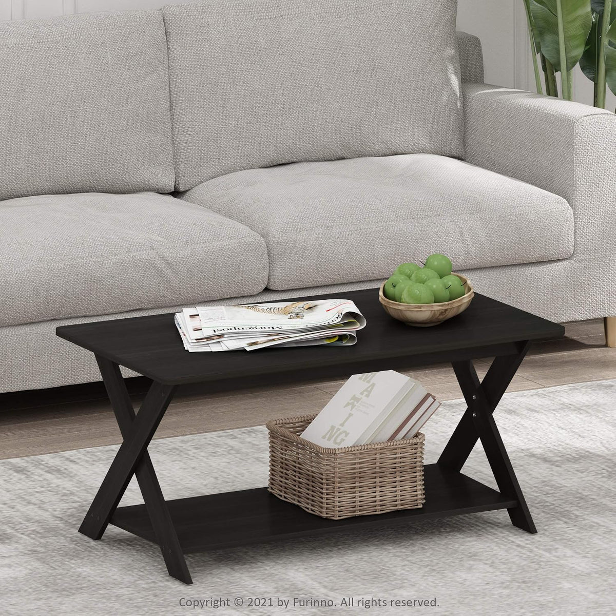 Modern Simplistic Coffee Table, Espresso
